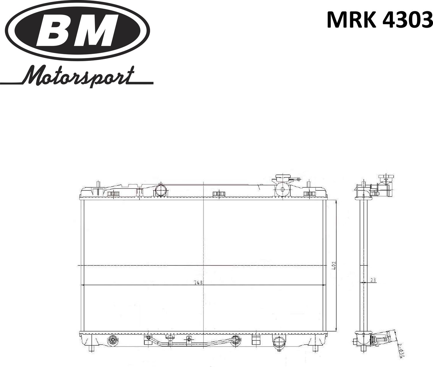Радиатор TOYOTA CAMRY 2.4 A/T 06-11 (BM). Артикул MRK4303