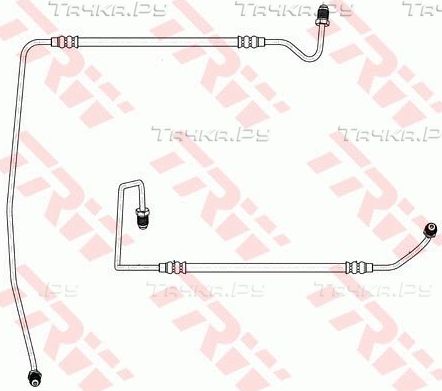Тормозной шланг TRW задний правый внешний для Renault Grand Scenic II 2004-2009. Артикул PHD1169