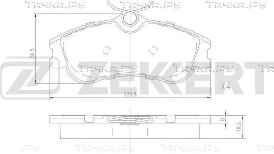Тормозные колодки Zekkert. Артикул BS-2892