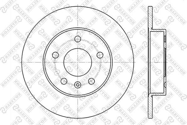 Тормозной диск Stellox задний для Opel Astra H 2004-2014. Артикул 6020-3631-SX