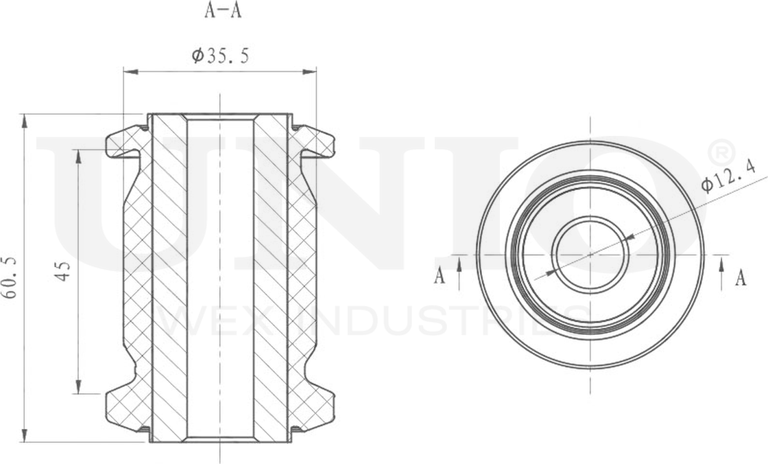Сайлентблок рычага подвески (Unio). Артикул RMP-20349