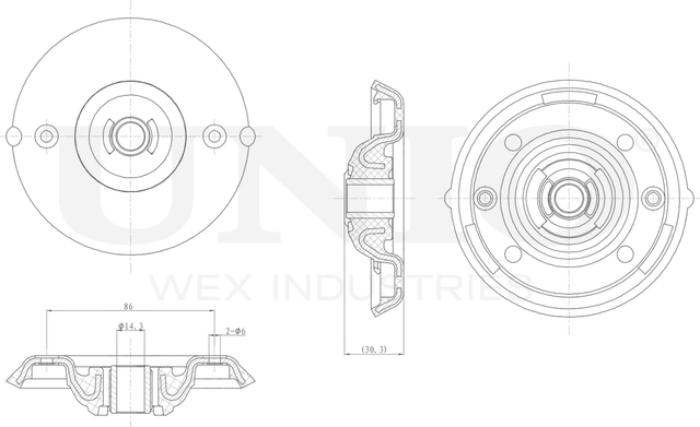 Опора амортизационной стойки (Unio). Артикул RMP-13029