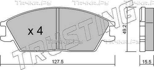 Тормозные колодки Trusting передние для Hyundai Scoupe 1990-1991. Артикул 083.0