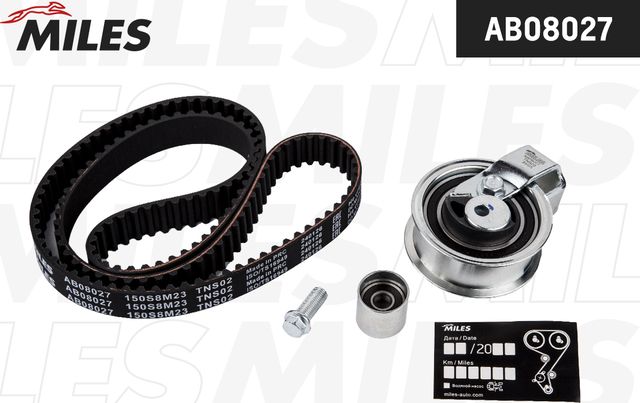 Ремень ГРМ с роликами (комплект) Miles для SEAT Exeo 2008-2009. Артикул AB08027