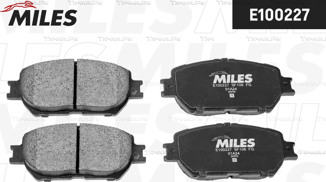 Тормозные колодки Miles (Semi-Metallic) для Toyota Mark X I 2004-2009. Артикул E100227