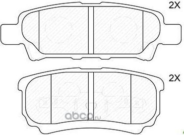Колодки тормозные задние MITSUBISHI AIRTREKLANCER Mk VI, LANCER, OUTLANDER I, OU (ADR). Артикул ADR371821
