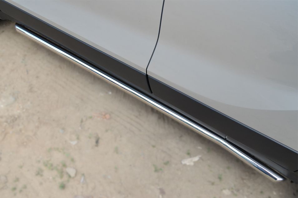 Защита порогов РусCталь труба d42 (вариант 1) для Opel Mokka 2012-2026. Артикул OMT-001354