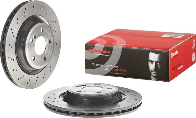 Тормозной диск Brembo PRIME LINE - UV Coated задний для Mercedes-Benz SL-Класс VI (R231) 2012-2026. Артикул 09.B743.51
