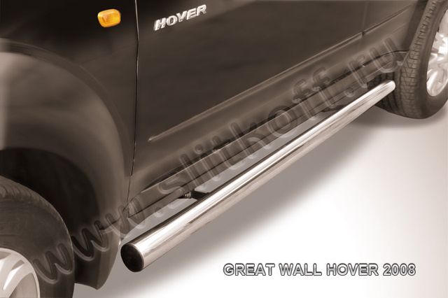 Пороги Slitkoff труба d76 для Great Wall Hover 2008-2011. Артикул GWHN008
