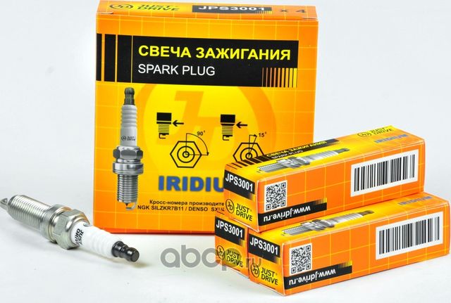Свеча зажигания /SILZKR7B11/SXU22HCR11/ IRIDIUM (Just Drive). Артикул JPS3001
