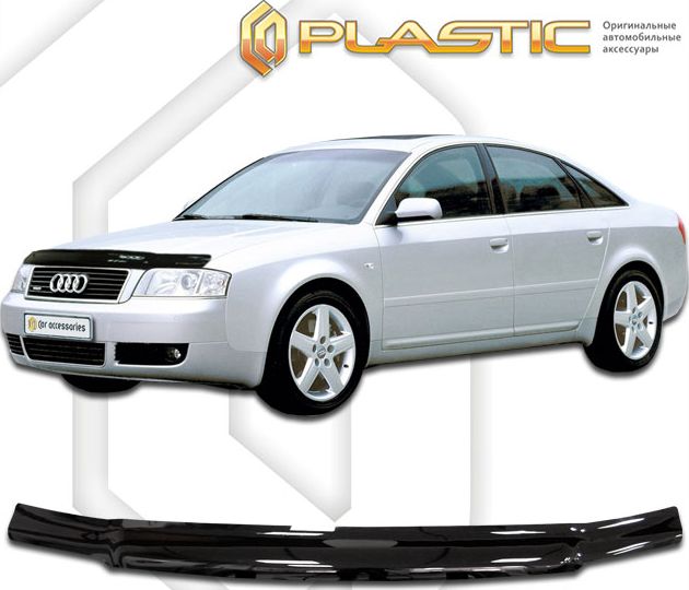 Дефлектор СА Пластик для капота (Classic черный) Audi A6 2001-2005. Артикул 2010010110031