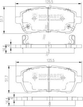 Тормозные колодки Nipparts. Артикул N3606022