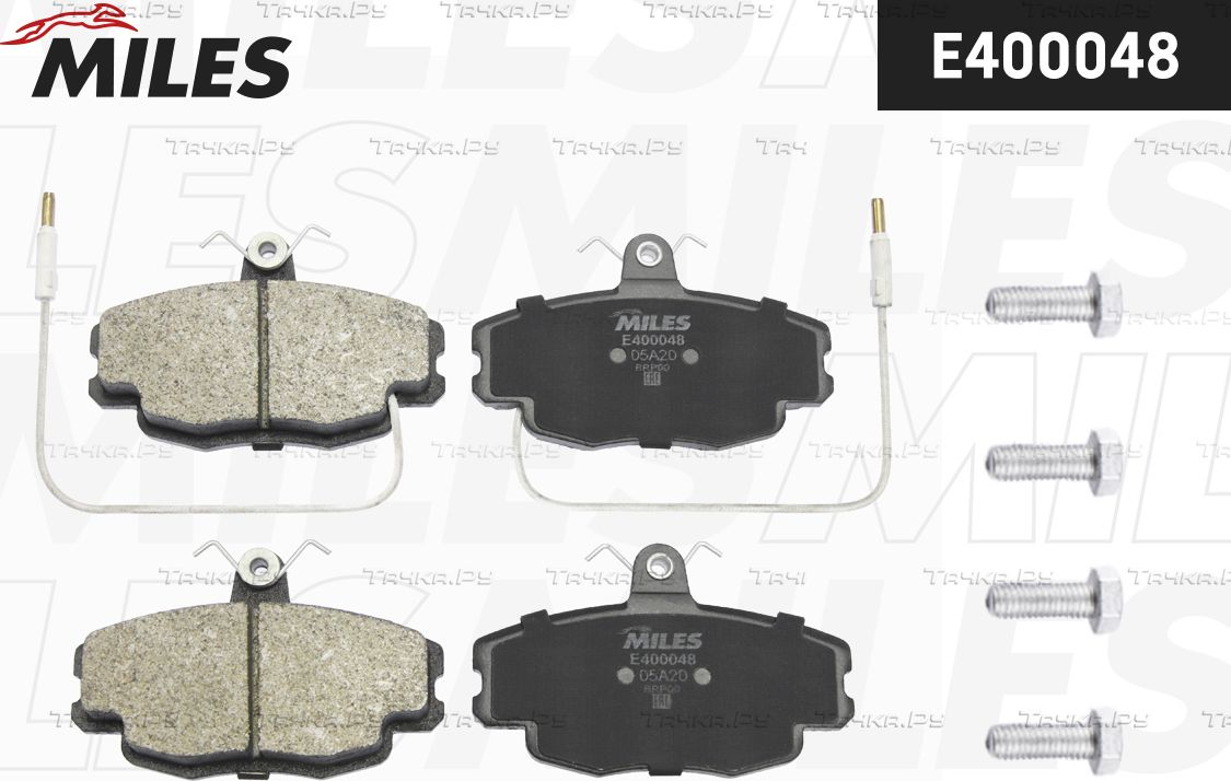 Тормозные колодки Miles (Low-Metallic) передние для Renault 30 1982-1984. Артикул E400048