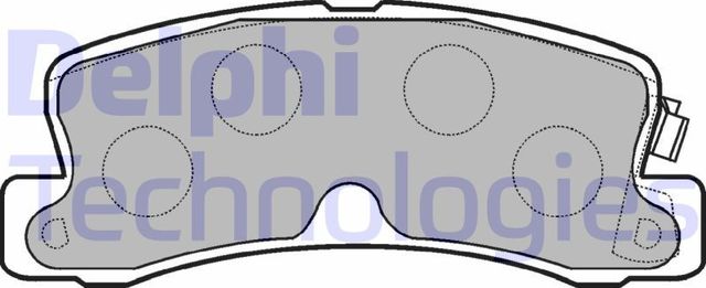 Тормозные колодки Delphi (Low-Metallic) задние для Lexus RX I 1998-2003. Артикул LP834