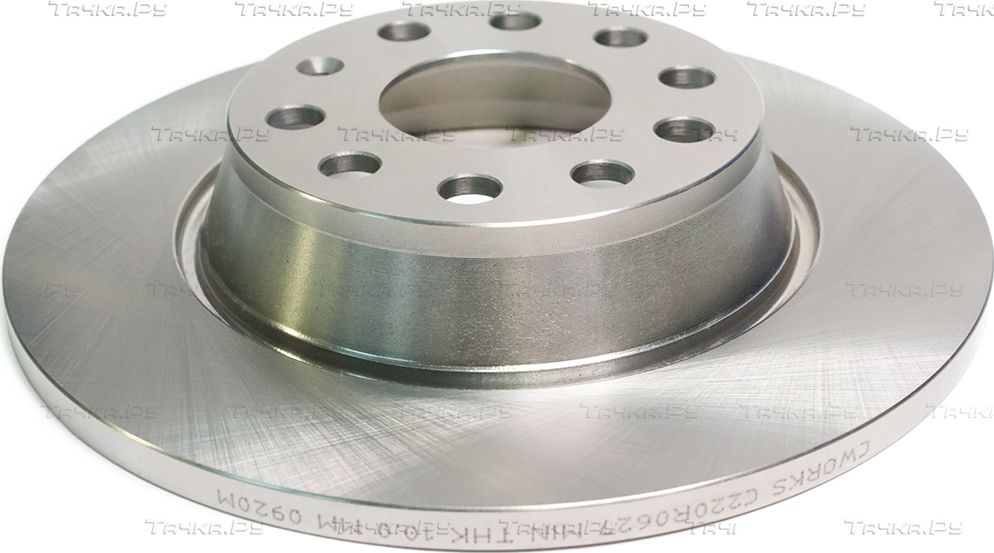 Тормозной диск Cworks задний для Volkswagen Golf V 2003-2009. Артикул C220R0627
