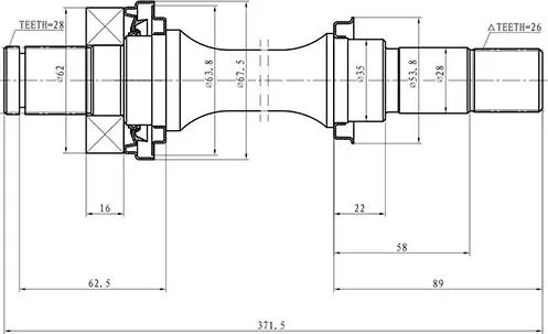 ПОЛУОСЬ KIA SHUMA, SEPHIA, MENTOR, SPECTRA, - R (Zikmar). Артикул Z88149R