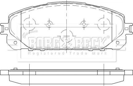Тормозные колодки Borg & Beck передние для Jeep Cherokee V (KL) 2013-2026. Артикул BBP2485