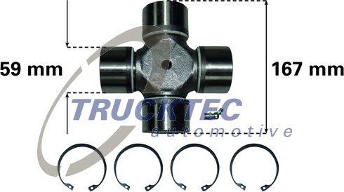 Крестовина карданного вала Trucktec Automotive. Артикул 03.34.012