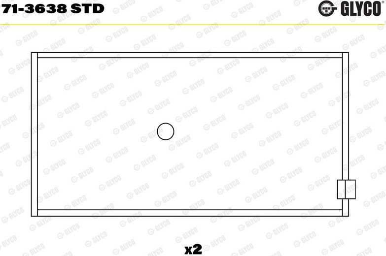 Вкладыши шатунные Glyco для Neoplan Cityliner 1991-2026. Артикул 71-3638 STD
