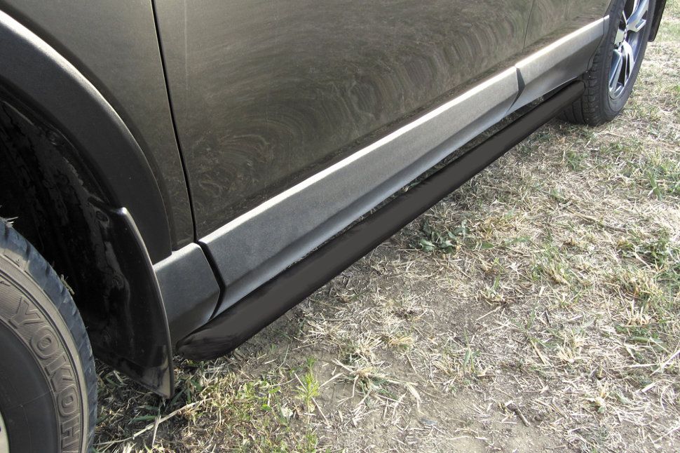 Пороги Slitkoff d57 труба для Toyota RAV4 IV рестайлинг 2015-2019 Черные. Артикул TR415-005B