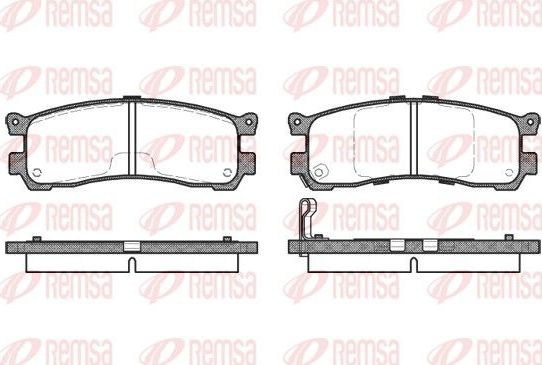 Тормозные колодки Remsa задние для Mazda MPV II (LW) 1999-2006. Артикул 0399.21