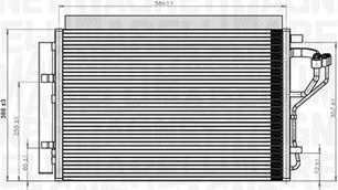 Радиатор кондиционера (конденсатор) Magneti Marelli. Артикул 350203851000