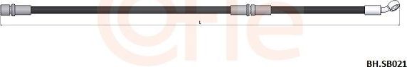 Тормозной шланг Cofle задний левый для Subaru Forester II 2002-2008. Артикул 92.BH.SB021