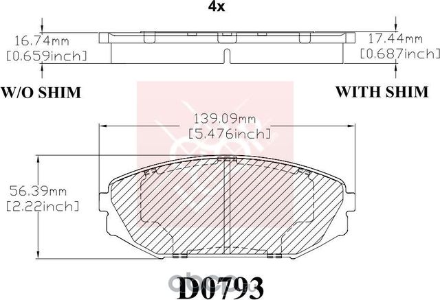 Brake pads (Frictionmaster). Артикул ELT793