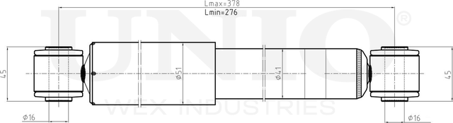 Амортизатор подвески (Unio). Артикул SAB-10722