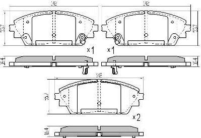 Тормозные колодки Fremax. Артикул FBP-1954