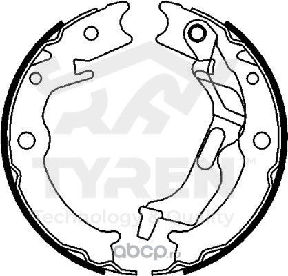 Колодки тормозные барабанные (Tyren). Артикул TYR1413251