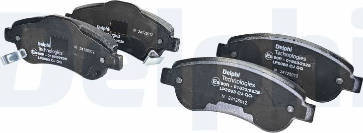 Тормозные колодки Delphi (Low-Metallic). Артикул LP2093