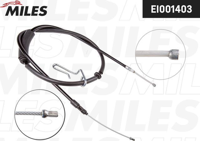 Трос ручника (тросик ручного тормоза) Miles. Артикул EI001403