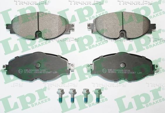 Тормозные колодки LPR передние для Volkswagen Golf VII 2012-2026. Артикул 05P2067