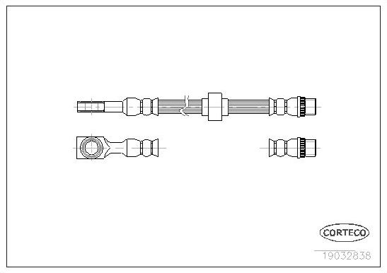 Тормозной шланг Corteco передний для Peugeot 607 I 2004-2011. Артикул 19032838