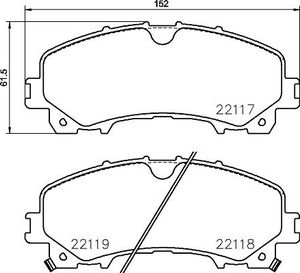 Тормозные колодки Nisshinbo передние для Nissan X-Trail T32 2014-2025. Артикул NP2060