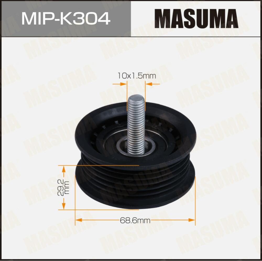 Направляющий (ведущий) ролик приводного поликлинового ремня Masuma. Артикул MIP-K304