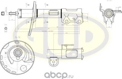 Амортизатор передний правый (G.u.d). Артикул GSA339031