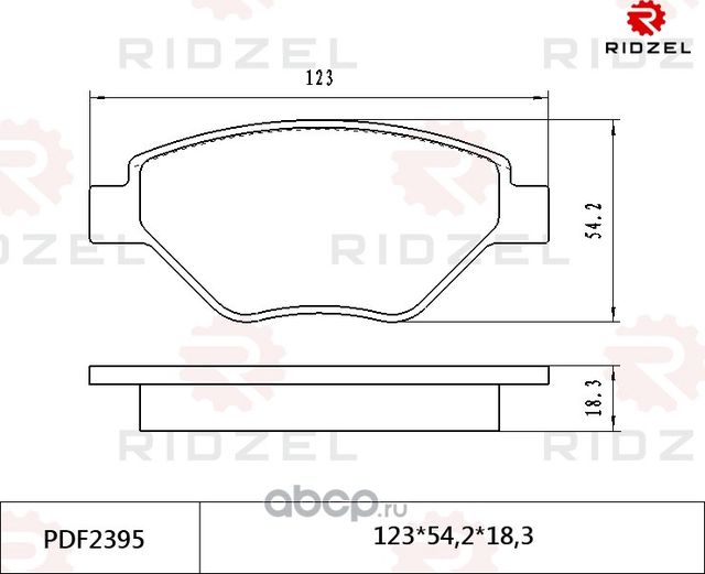 Колодки тормозные дисковые передний (Ridzel). Артикул PDF2395