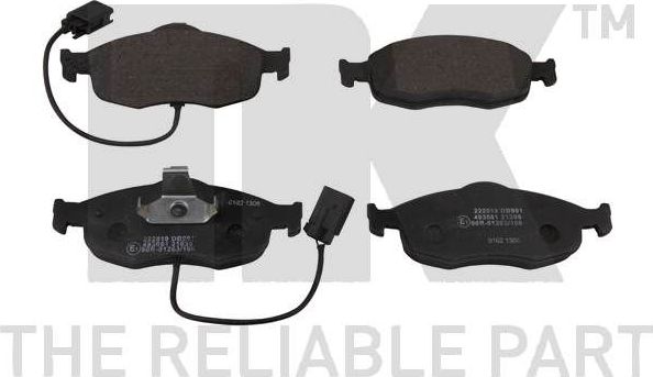 Тормозные колодки NK. Артикул 222519