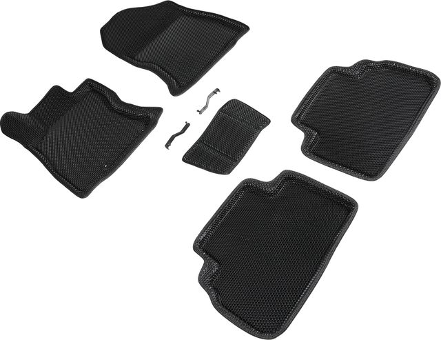Коврики Seintex 3D EVA Соты для салона Subaru Forester V 2018-2026 ЧЕРНЫЕ. Артикул 95441