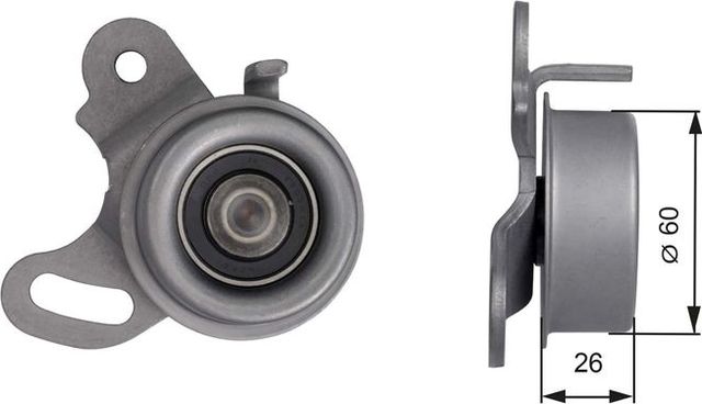 Натяжной ролик (натяжитель) ремня ГРМ Gates PowerGrip™. Артикул T41042