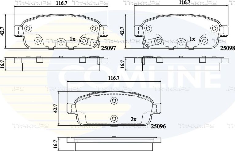 Тормозные колодки Comline Comline задние для Chevrolet Cruze I 2009-2015. Артикул CBP32024