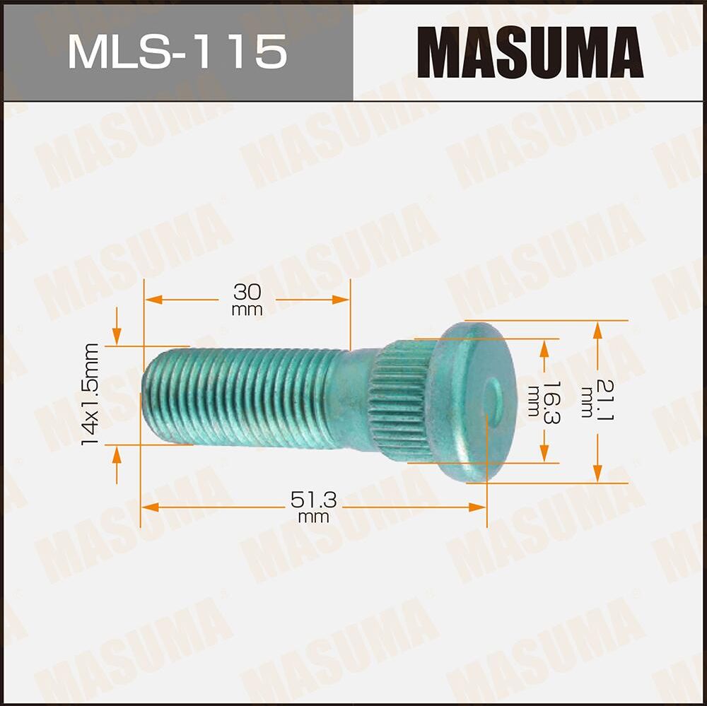 Шпилька колеса (болт ступицы) Masuma. Артикул MLS-115
