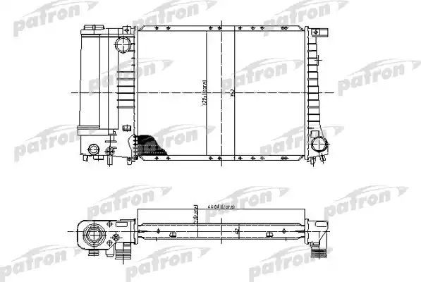 Радиатор охлаждения двигателя Patron (алюминий). Артикул PRS3400