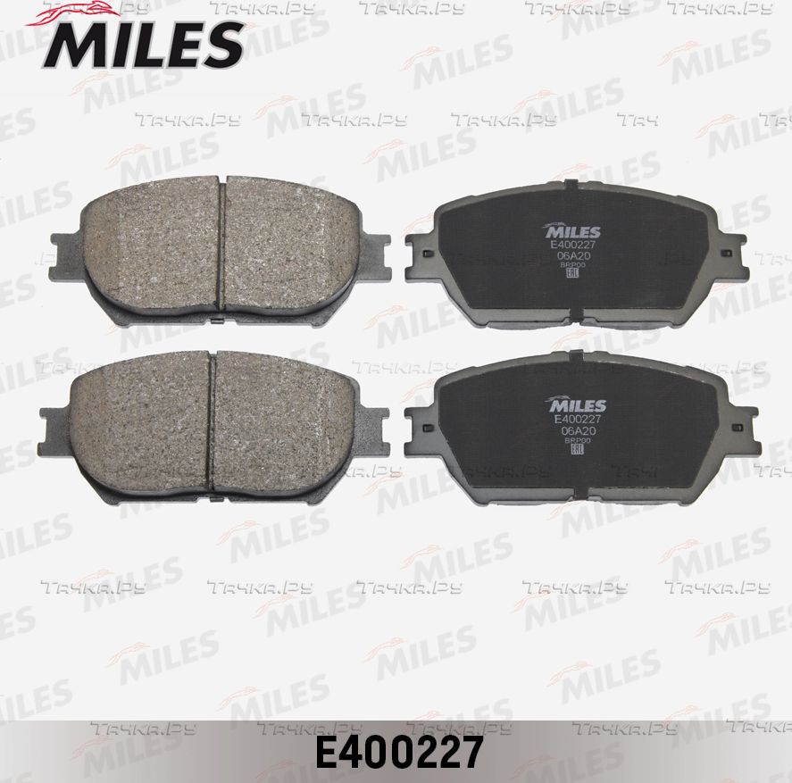 Тормозные колодки Miles (Low-Metallic) для Toyota Mark X I 2004-2009. Артикул E400227