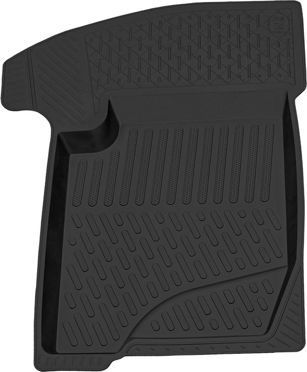 Коврики Rezkon резиновые (эконом) левый передний для салона Chevrolet Niva (2123) I 2002-2009. Артикул 1639040100