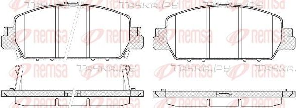 Тормозные колодки Remsa передние для Honda HR-V II 2015-2026. Артикул 1548.02