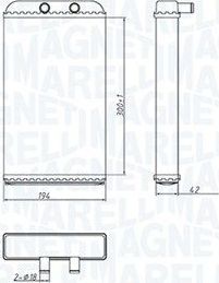 Радиатор отопителя (печки) Magneti Marelli. Артикул 350218402000