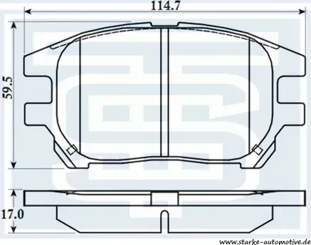 Колодки тормозные передние (Starke). Артикул 179866